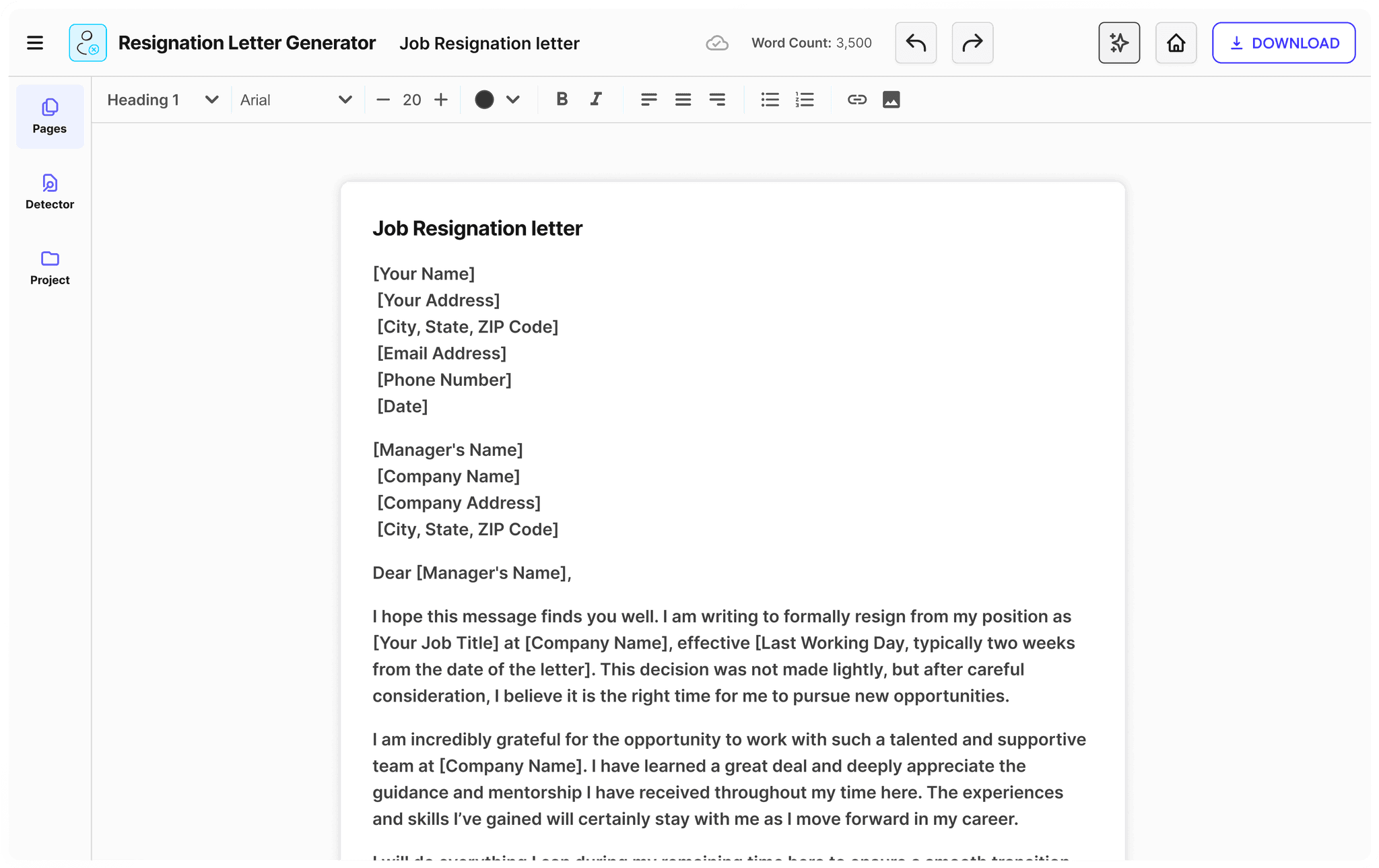 Generate your<br /><span>Resignation Letter</span>