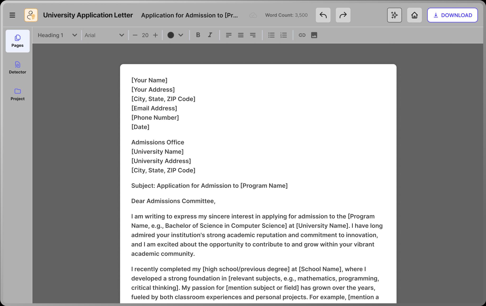 Crea una<br /><span>Carta de Solicitud Universitaria</span> destacada